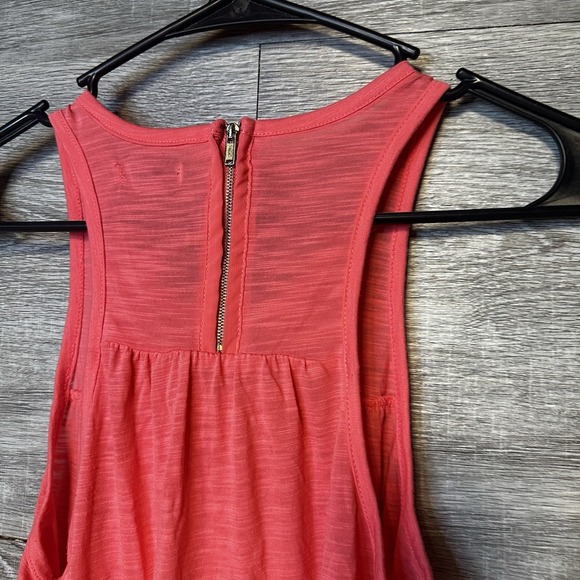 AMERICAN EAGLE OUTFITTERS TOP  CORAL  ZIPPER  ON BACK‎  Women's XS Flowy - Picture 3 of 6